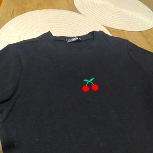 Spring Sale Shein 0x Black lettuce trim cherry top